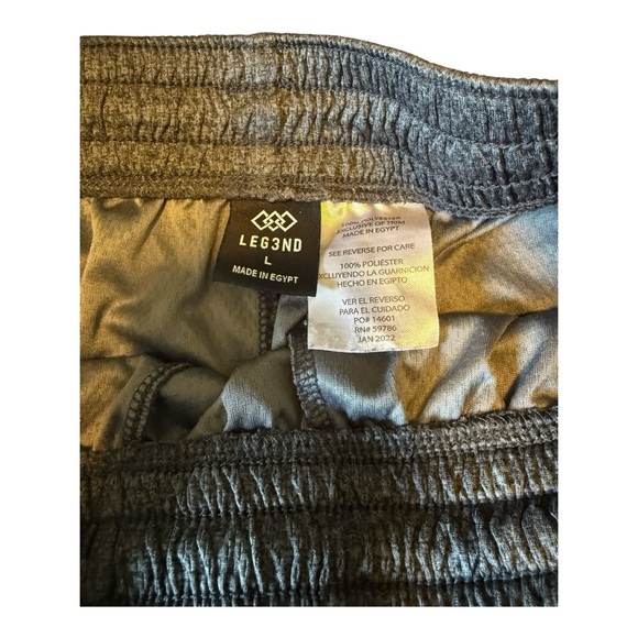 Legend Shorts Mens Large Charcoal Stretch Waist Lightweight Running Training - Picture 3 of 7